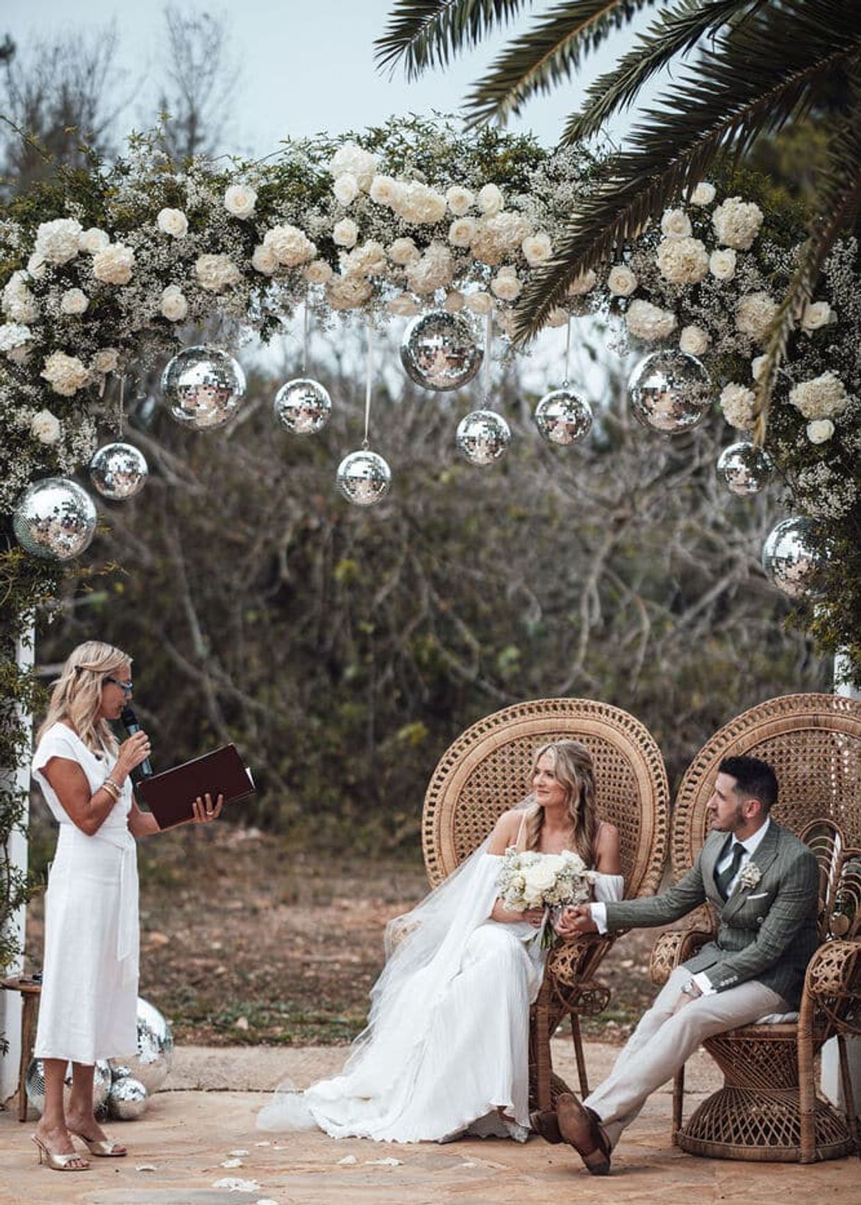 Avril John wedding ceremony Ibiza Las Cicadas
